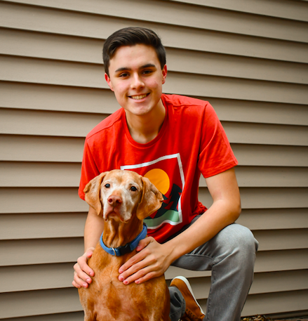 Picture of Tyson Spicer and his dog