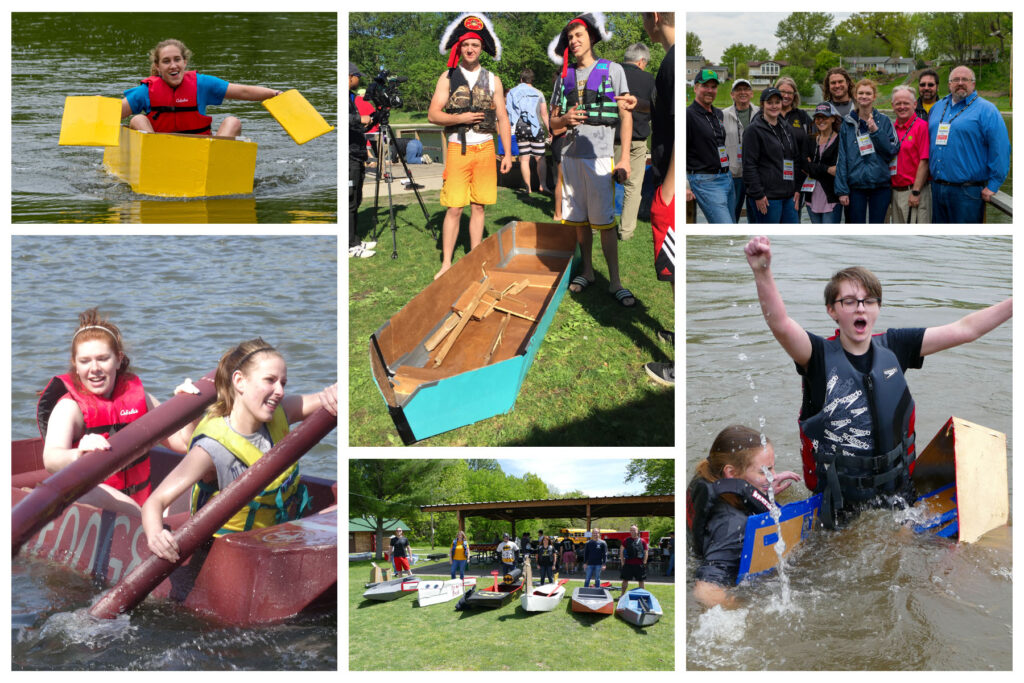 Students compete in annual cardboard boat regatta